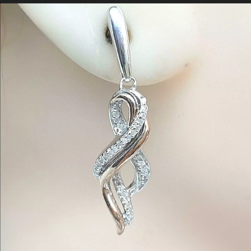 Genuine Dangle Diamond Earrings